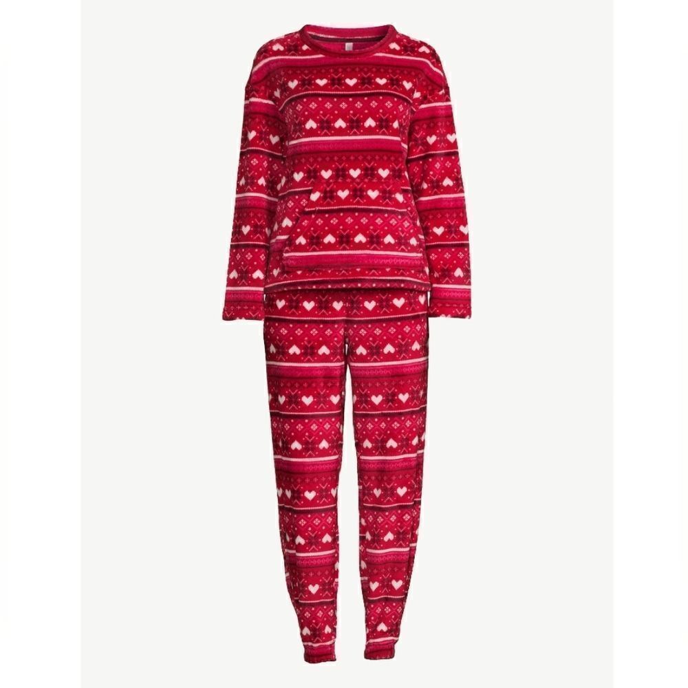 Nwt Women’s Joyspun Holiday Christmas Plush Top and Pants Pajama Set
